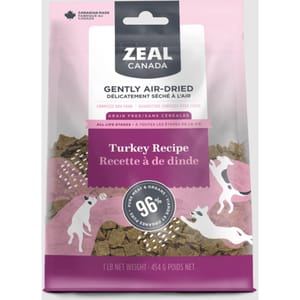 ZEAL ZEAL 狗糧 加拿大無榖物風乾+凍乾糧 火雞配方 1lb 1lb  正面圖