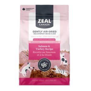 ZEAL ZEAL 貓糧 加拿大無榖物風乾糧 三文魚+火雞配方 14oz 14oz  正面圖