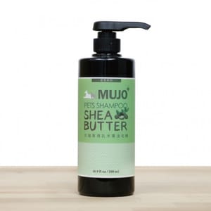 MUJO+ MUJO+ 木酢家 天然清潔抗菌驅蟲洗毛液 乳木果柔順亮澤配方 500ml 500ml 貓犬用 正面圖
