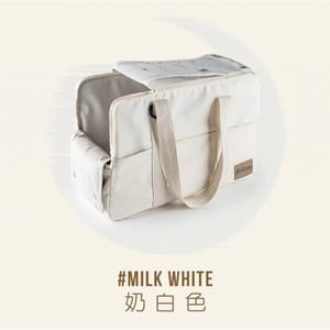 Dfang Dfang 寵物外出袋 奶白色 45cmX19cmX29cm 6kg  正面圖