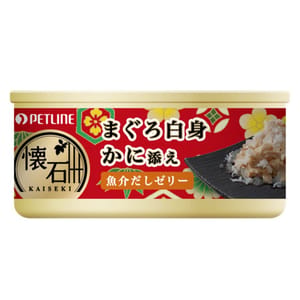 日本Petline 日本Petline 貓罐頭 懷石系列 吞拿魚+蟹柳 60g 60g 正面圖