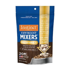 Instinct Instinct 狗糧 凍乾肉粒 多種維他命老年犬7+ 牛肉配方 5.5oz 5oz  正面圖