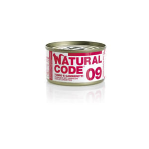 Natural Natural Code 貓罐頭 吞拿⿂ & 蝦⾁ Tuna & Shrimps 85g 85g  正面圖
