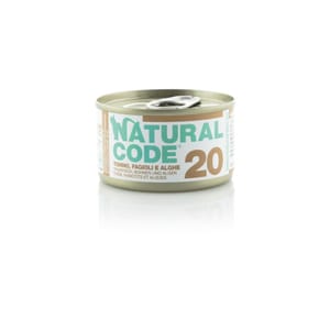 Natural Natural Code 貓罐頭 吞拿⿂ & ⾖ & 海藻 Tuna & Beans & Seaweeds 85g 85g 正面圖