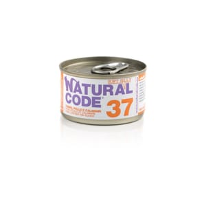 Natural Natural Code 貓罐頭 啫喱系列 ⾦槍⿂ & 雞⾁ & 魷⿂ Tuna & Chicken & Squids in jelly 85g 85g 正面圖