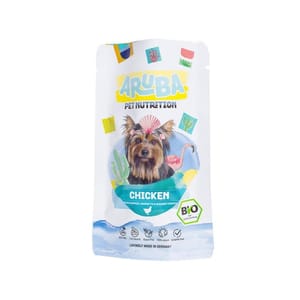 Aruba Aruba 狗濕糧 有機雞肉配南瓜.青瓜.聖薊 主食鮮食包 100g 100g  正面圖