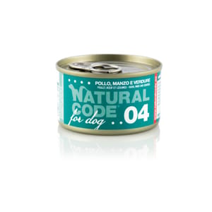 Natural Natural Code 狗罐頭 雞肉 & 牛肉 & 蔬菜 Chicken & Beef & Vegetables 90g 90g  正面圖