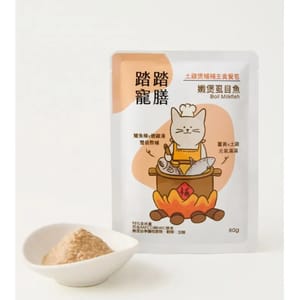踏踏寵膳 踏踏寵膳 貓主食餐包 土雞煲系列 嫩煲虱目魚 80g 80g  正面圖