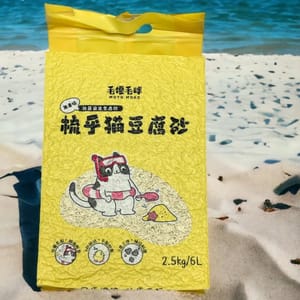 毛優毛球 毛優毛球 絲蘭萃取除臭 豆腐貓砂 6L 6L  正面圖