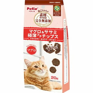 Petio Petio 貓零食 完全無添加 極薄吞拿魚&雞柳肉脆片 20g 20g  正面圖