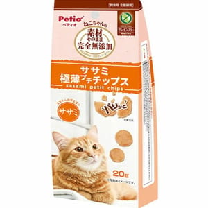 Petio Petio 貓零食 完全無添加 極薄雞柳肉脆片 20g 20g  正面圖