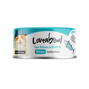 Loveabowl Loveabowl 貓罐頭 壯骨吞拿魚白飯魚 70g 70g  正面圖