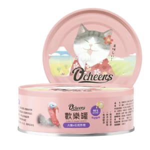 O'cheers O'cheers 歡樂城市 營養滴精無膠主食貓罐頭 火雞 x 石斑魚精 80g 80g 正面圖