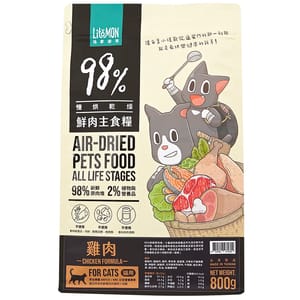 怪獸部落 怪獸部落 貓糧 98%鮮肉主食貓糧 雞肉 1.8kg 8kg  正面圖