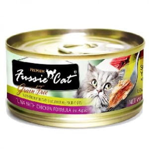 Fussie Fussie Cat 貓罐頭 黑鑽 吞拿魚+雞肉 Tuna with Chicken 80g Formula in Aspic 80g  正面圖