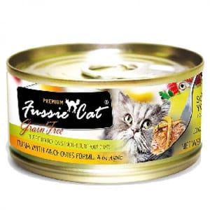 Fussie Fussie Cat 貓罐頭 黑鑽 吞拿魚+鯷魚 Tuna with Anchovies Formula in Aspic 80g 80g  正面圖