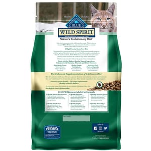 BLUE BLUE BUFFALO 貓糧 成貓室內貓 鴨肉配方 4lb 4lb 背面圖