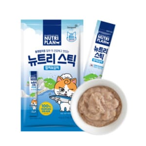 Nutriplan Nutriplan 貓肉泥 營養企劃 韓國肉泥餐包 馬鮫及吞拿魚 14g 5本 - 限時優惠 14g  正面圖