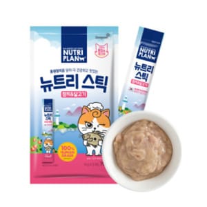 Nutriplan Nutriplan 貓肉泥 營養企劃 韓國肉泥餐包 海魴及吞拿魚 14g 5本  - 限時優惠 14g  正面圖