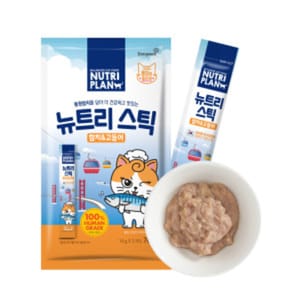 Nutriplan Nutriplan 貓肉泥 營養企劃 韓國肉泥餐包 鯖魚及吞拿魚 14g 5本 - 限時優惠 14g  正面圖