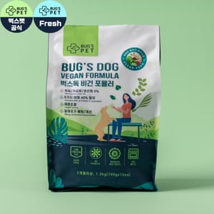 韓國Bug's 韓國Bug's Pet 超級低敏 狗糧 全犬種 主食糧 高級蟲蛋白 體重控制 1.2kg 2kg  正面圖