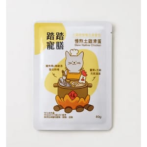 踏踏寵膳 踏踏寵膳 貓主食餐包 鱸魚精系列 慢熬土雞x鵪鶉蛋 80g 80g  正面圖