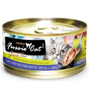 Fussie Fussie Cat 貓罐頭 黑鑽 吞拿魚+鯛魚 Tuna with Threadfin Bream Formula in Aspic 80g 80g  正面圖