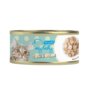 My My baby 貓罐頭 吞拿魚及鯛魚 Tuna with Bream 85g 85g  正面圖