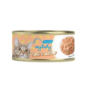 My My baby 貓罐頭 吞拿魚及蝦 Tuna With Shrimp 85g 85g  正面圖