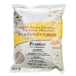 ROYAL ROYAL PET148 黃金馬鈴薯幼條凝結砂 原味 9.5L 5L  正面圖