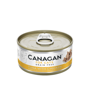CANAGAN原之選 CANAGAN原之選 貓罐頭 無穀物貓罐頭 吞拿魚及雞肉 75g 75g  正面圖