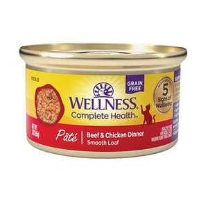 WELLNESS WELLNESS 貓罐頭 Complete Health 無穀物 Pate營養系列 牛肉及雞肉 3oz 85g 3oz 正面圖