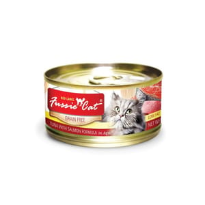 Fussie Fussie Cat 貓罐頭 紅鑽 吞拿魚+三文魚 80g 80g 正面圖