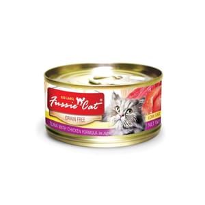 Fussie Fussie Cat 貓罐頭 紅鑽 吞拿魚+雞肉 80g 80g  正面圖