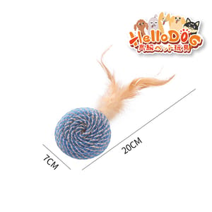 HelloDOG HelloDOG 玩具嚴選 貓貓耐玩羽毛波餅 1件 背面圖