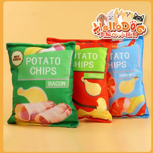 HelloDOG HelloDOG 玩具嚴選 狗狗訓練 來一包薯片吧狗   正面圖