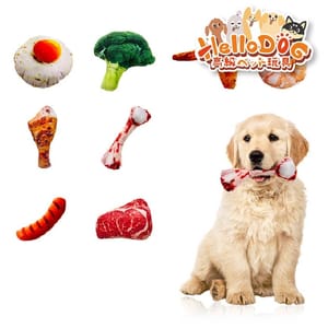 HelloDOG HelloDOG 玩具嚴選 狗狗嗶嗶發聲玩具 仿真食物 1件   正面圖