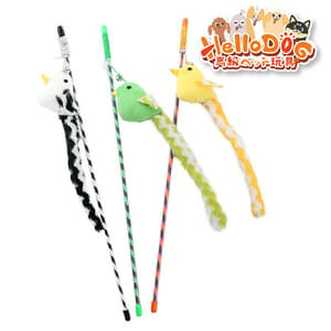 HelloDOG HelloDOG 玩具嚴選 貓貓長尾巴逗貓棒 1件   正面圖