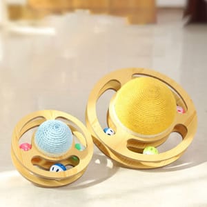 HelloDOG HelloDOG 玩具嚴選 貓玩具 小行星不倒翁耐磨貓抓板 1件   正面圖
