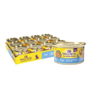 WELLNESS WELLNESS 貓罐頭 Complete Health 無穀物 Pate營養系列 牛肉及三文魚 3oz 85g 3oz  正面圖