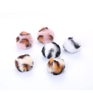 HelloDOG HelloDOG 玩具嚴選 毛絨貓玩具 豹紋布球 1個   正面圖