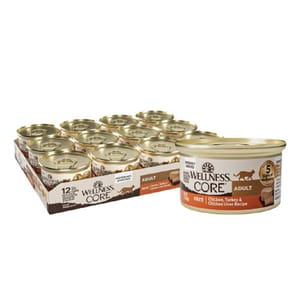 WELLNESS WELLNESS CORE 貓罐頭 無穀物 Classic Pate 雞肉及火雞及雞肝 5.5oz 156g 5oz  正面圖