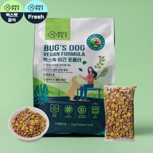 韓國Bug's 韓國Bug's Pet 超級低敏 狗糧 全犬種 主食糧 高級蟲蛋白 蛋白 體重控制 100g 100g 正面圖