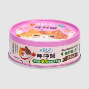 可蒂毛毛 可蒂毛毛 貓罐頭 機能主食呼呼罐 牛鮪鮮雞+薏仁 皮毛配方 80g 80g  正面圖