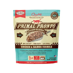 Primal Primal 貓糧 急凍鮮肉粒系列 雞肉及三文魚配方 1lb 1lb  正面圖
