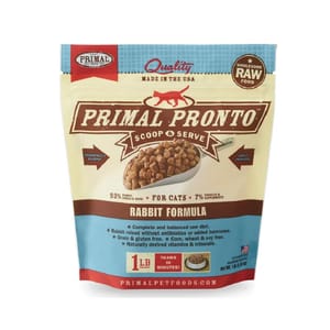 Primal Primal 貓糧 急凍鮮肉粒系列 兔肉配方 1lb 1lb  正面圖