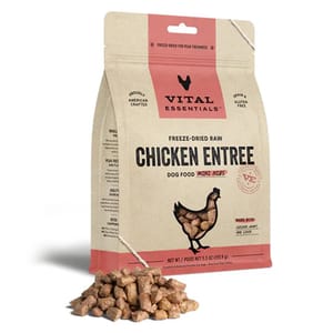 VITAL VITAL ESSENTIALS 狗糧 凍乾脫水生肉糧 迷你肉粒 雞肉 25oz 25oz 正面圖