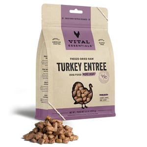 VITAL VITAL ESSENTIALS 狗糧 凍乾脫水生肉糧 迷你肉粒 火雞肉 25oz 25oz 正面圖