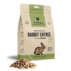 VITAL VITAL ESSENTIALS 狗糧 凍乾脫水生肉糧 迷你肉餅 兔肉 14oz 14oz  正面圖