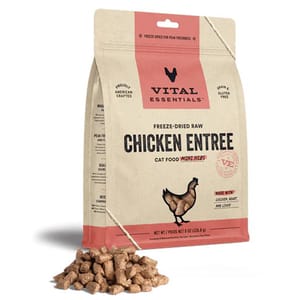 VITAL VITAL ESSENTIALS 貓糧 凍乾脫水生肉糧 迷你肉粒 雞肉 8oz 8oz 正面圖
